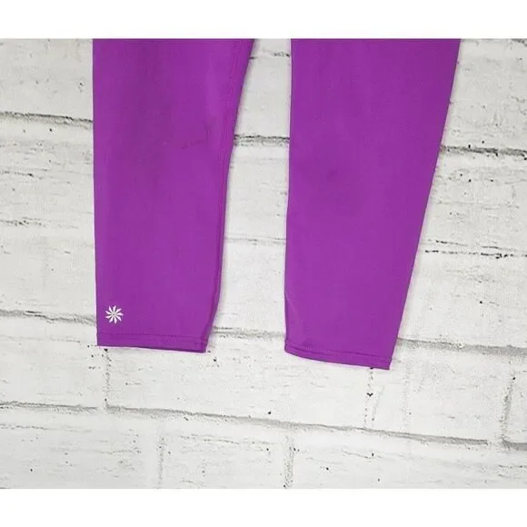 Athleta Sonar Capri Leggings Purple Womens Small 341479 Athleisure Yoga Casual - Picture 4 of 8